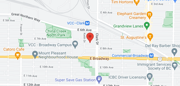 map of 102 2333 CLARK DRIVE
